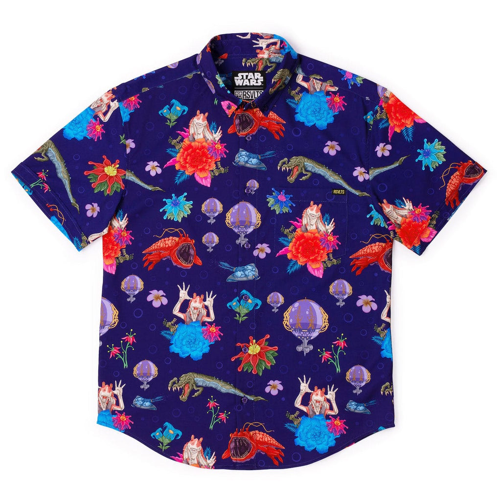 RSVLTS Gungan Style KUNUFLEX Short Sleeve Shirt in Blue — detail 5