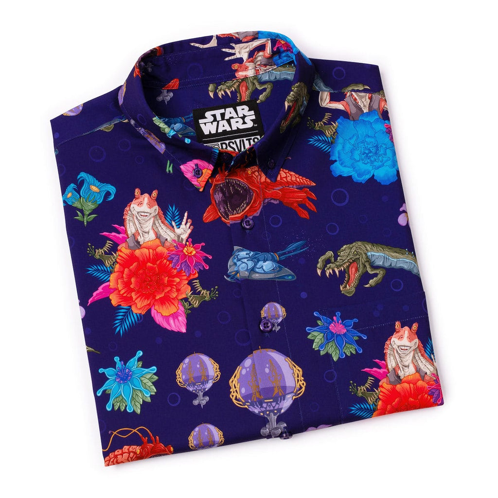 RSVLTS Gungan Style KUNUFLEX Short Sleeve Shirt in Blue — detail 9