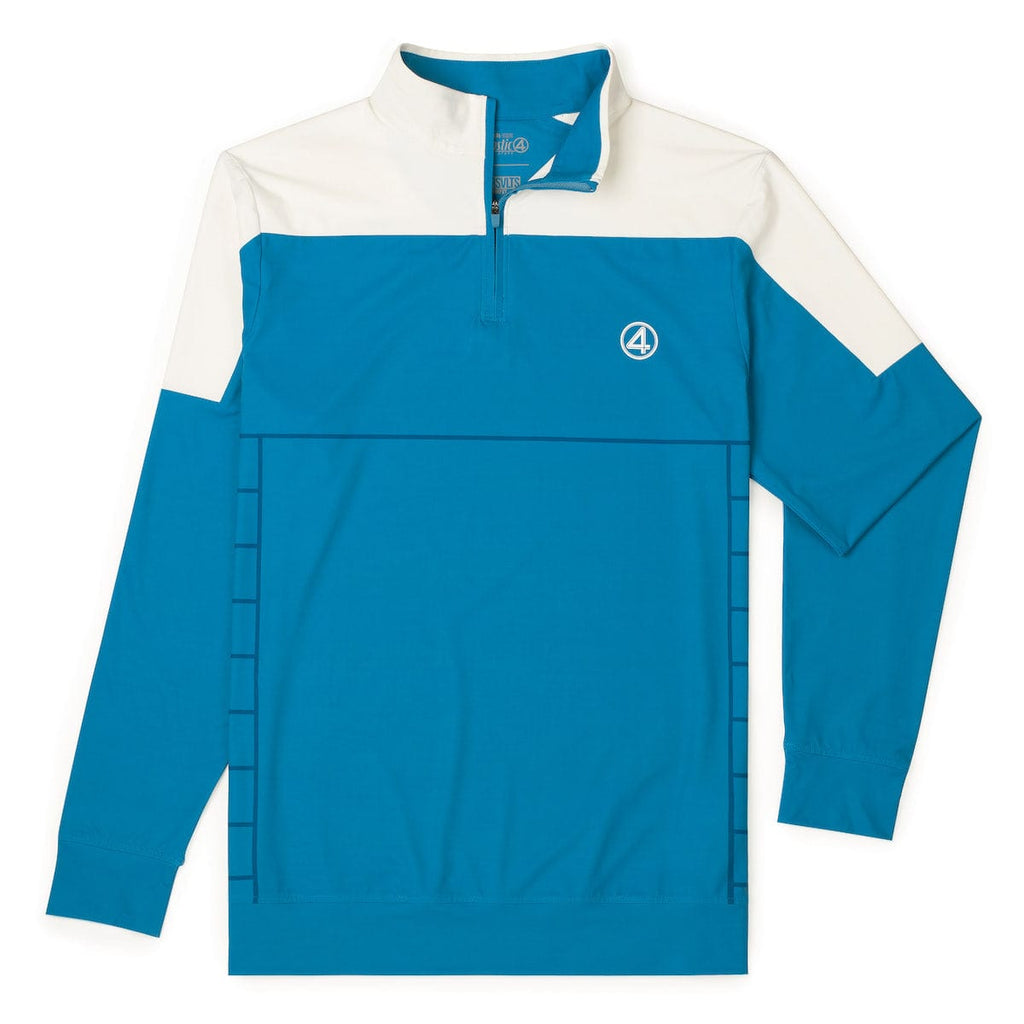 RSVLTS Fantasti-Zip Quarter Zip in Blue — front view