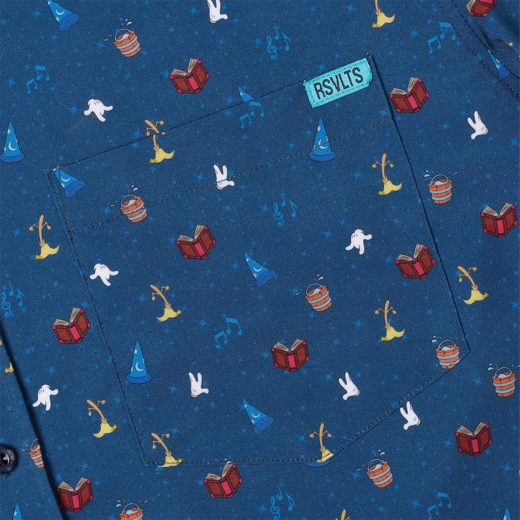 RSVLTS Lil Sorcery KUNUFLEX Short Sleeve Shirt in Blue — detail 8