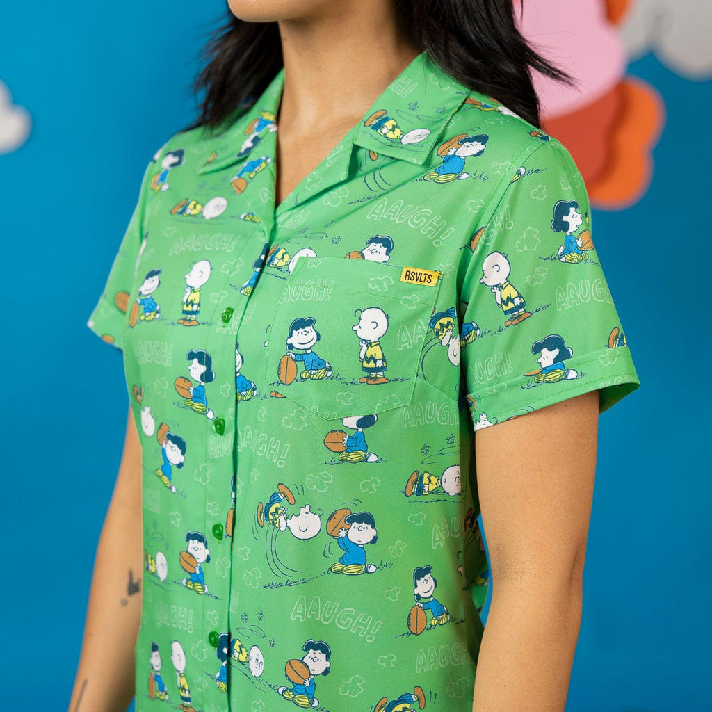 RSVLTS AAUGH! Women's KUNUFLEX Short Sleeve Shirt in Green — detail 7