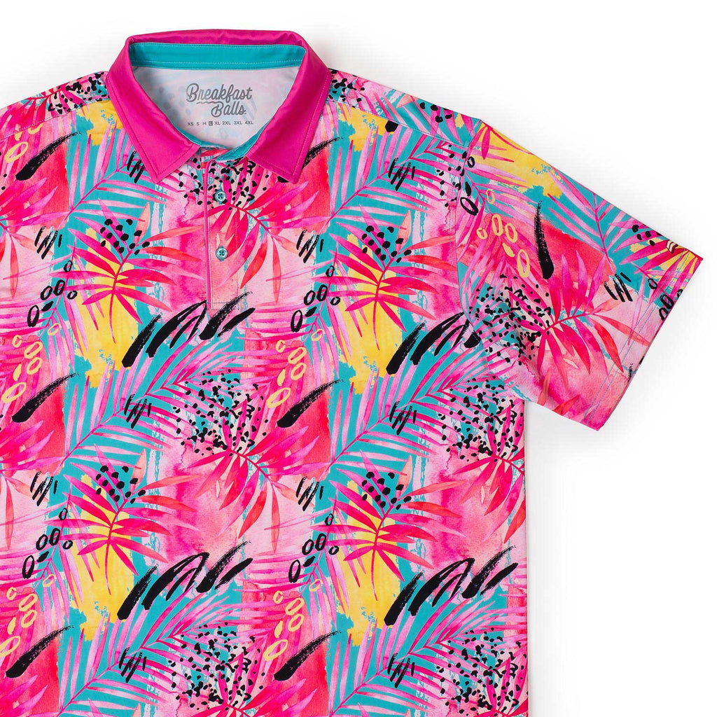 RSVLTS O.G. Ramblebousse All-Day Polo in Pink — detail 3