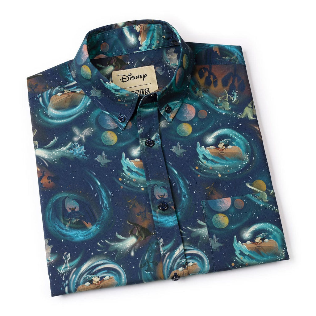RSVLTS Across the Cosmos KUNUFLEX Short Sleeve Shirt in Blue — detail 13