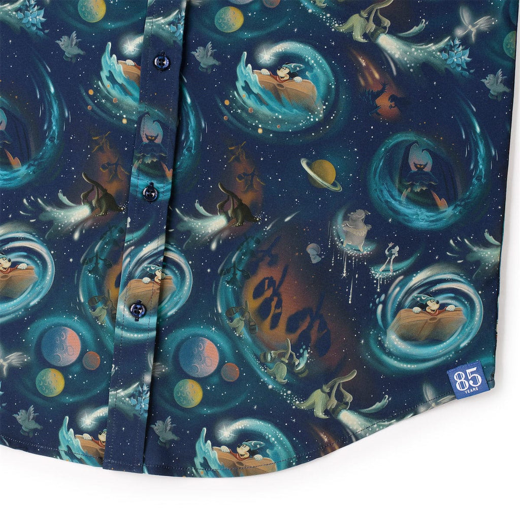 RSVLTS Across the Cosmos KUNUFLEX Short Sleeve Shirt in Blue — detail 12
