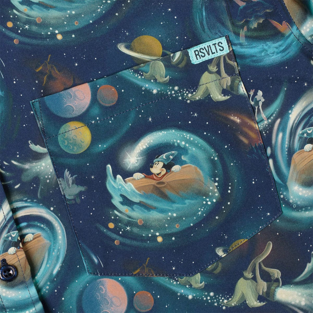 RSVLTS Across the Cosmos KUNUFLEX Short Sleeve Shirt in Blue — detail 7
