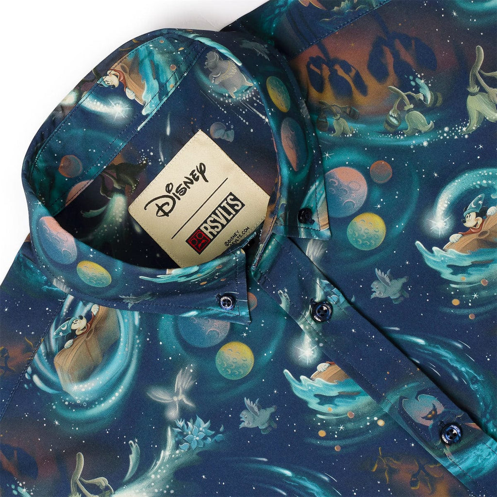 RSVLTS Across the Cosmos KUNUFLEX Short Sleeve Shirt in Blue — detail 11