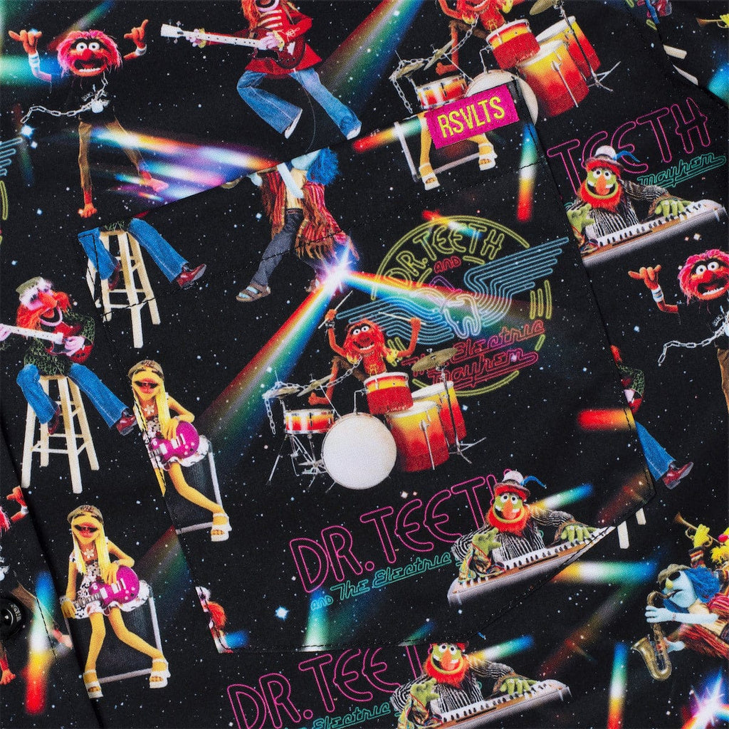 RSVLTS Muppet Music Mayhem KUNUFLEX Short Sleeve Shirt in Black — detail 8