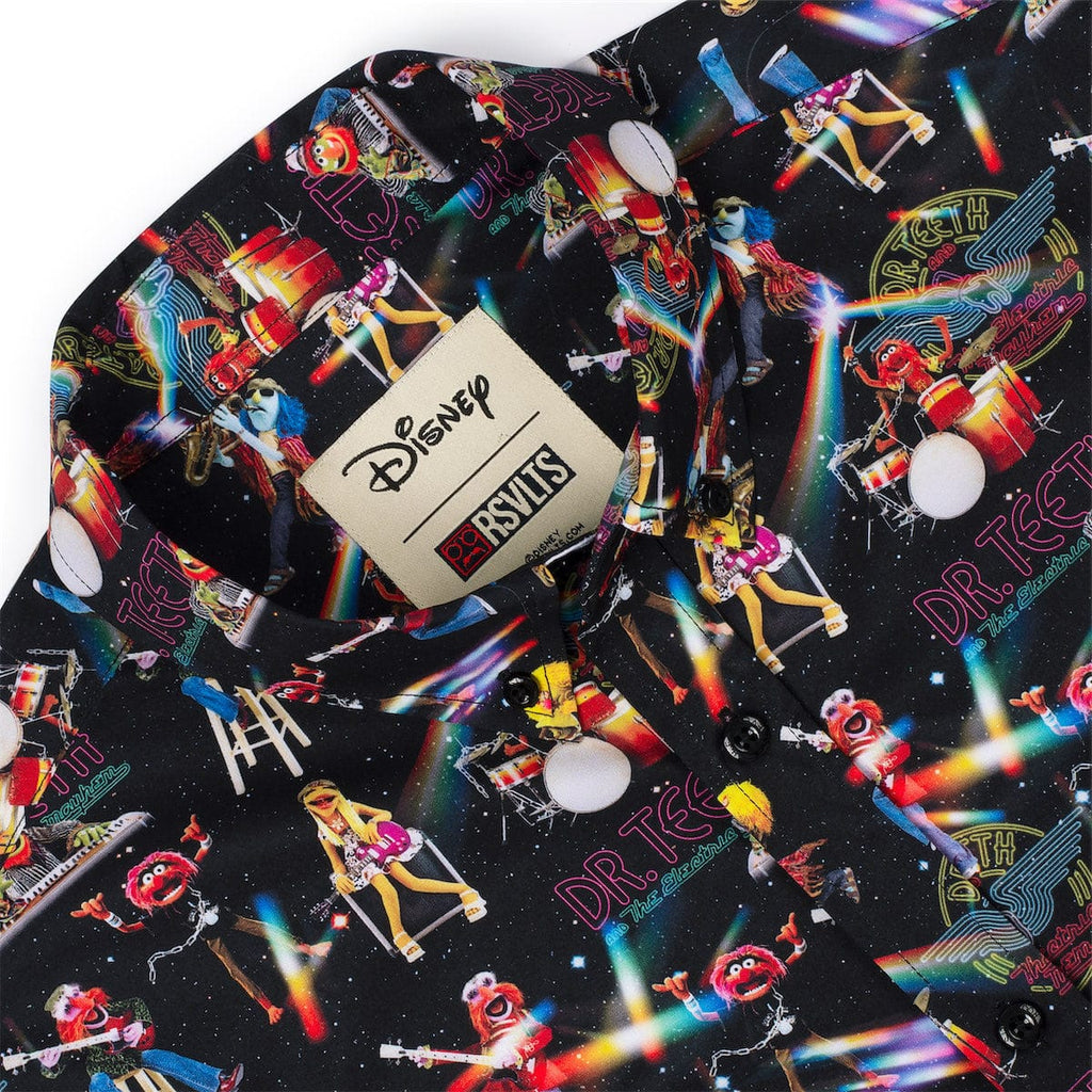 RSVLTS Muppet Music Mayhem KUNUFLEX Short Sleeve Shirt in Black — detail 11