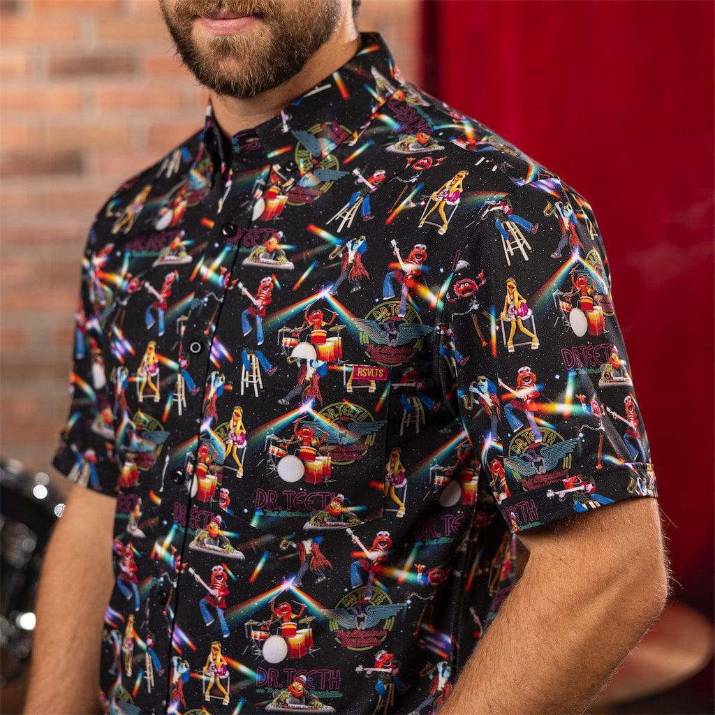 RSVLTS Muppet Music Mayhem KUNUFLEX Short Sleeve Shirt in Black — detail 9
