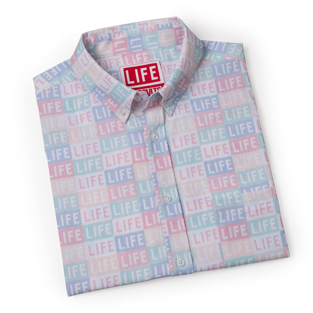 RSVLTS Life Repeats KUNUFLEX Short Sleeve Shirt in Multicolor — detail 8