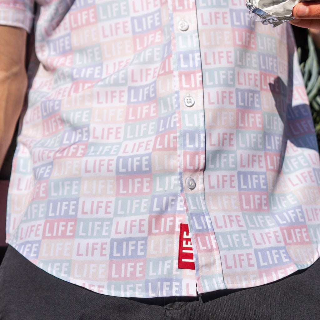 RSVLTS Life Repeats KUNUFLEX Short Sleeve Shirt in Multicolor — detail 6