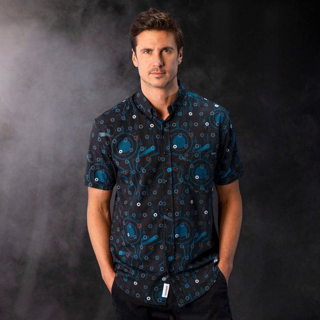 RSVLTS The Game Has Changed KUNUFLEX Short Sleeve Shirt in Black — detail 5