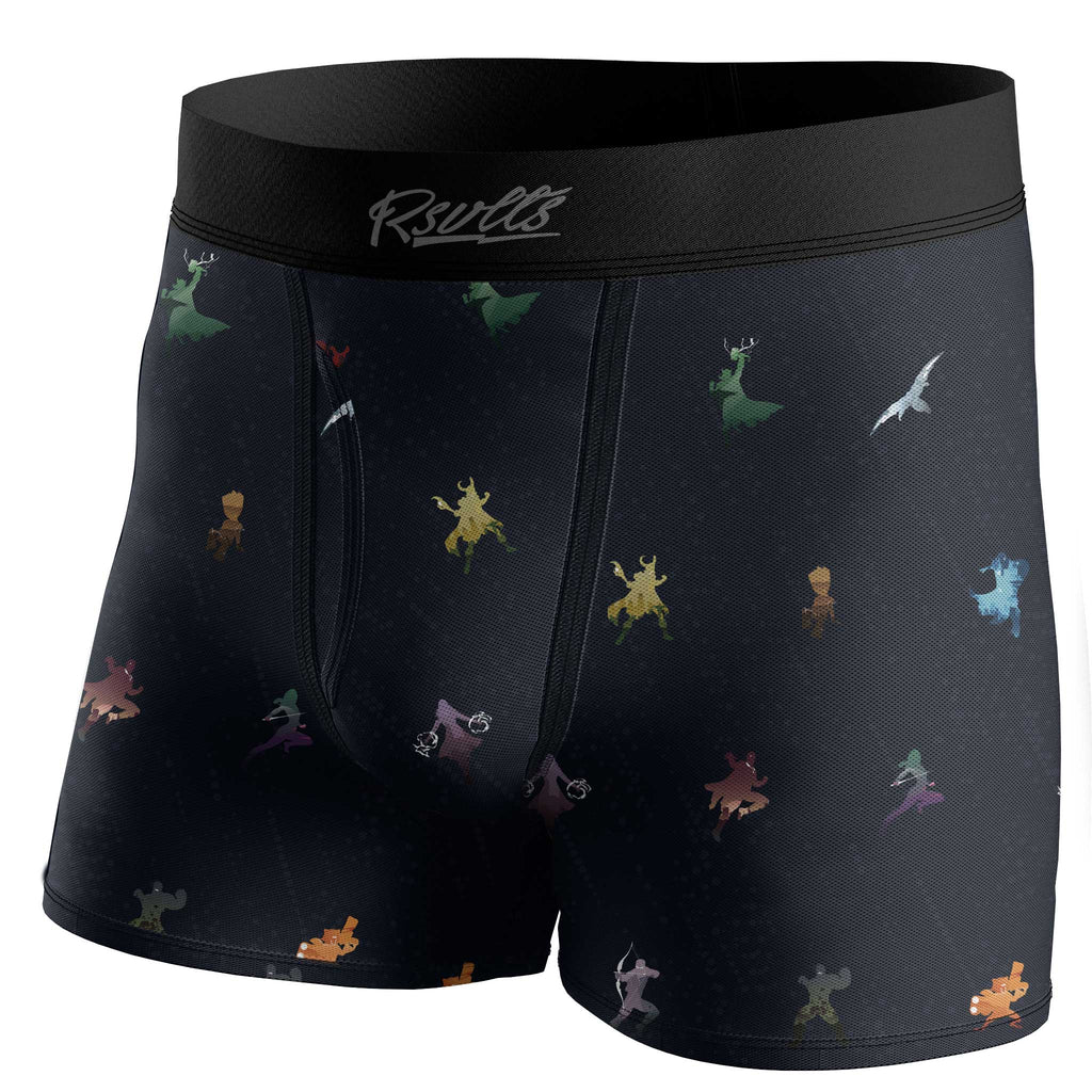 RSVLTS Roll Call Single-Pack Boxer Briefs in Black — front view