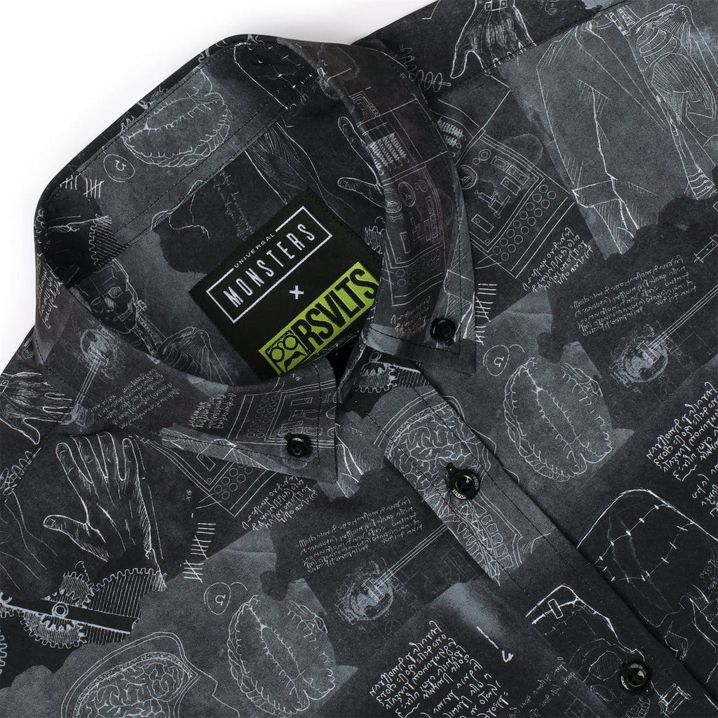 RSVLTS Making a Monster KUNUFLEX Short Sleeve Shirt in Black — detail 8