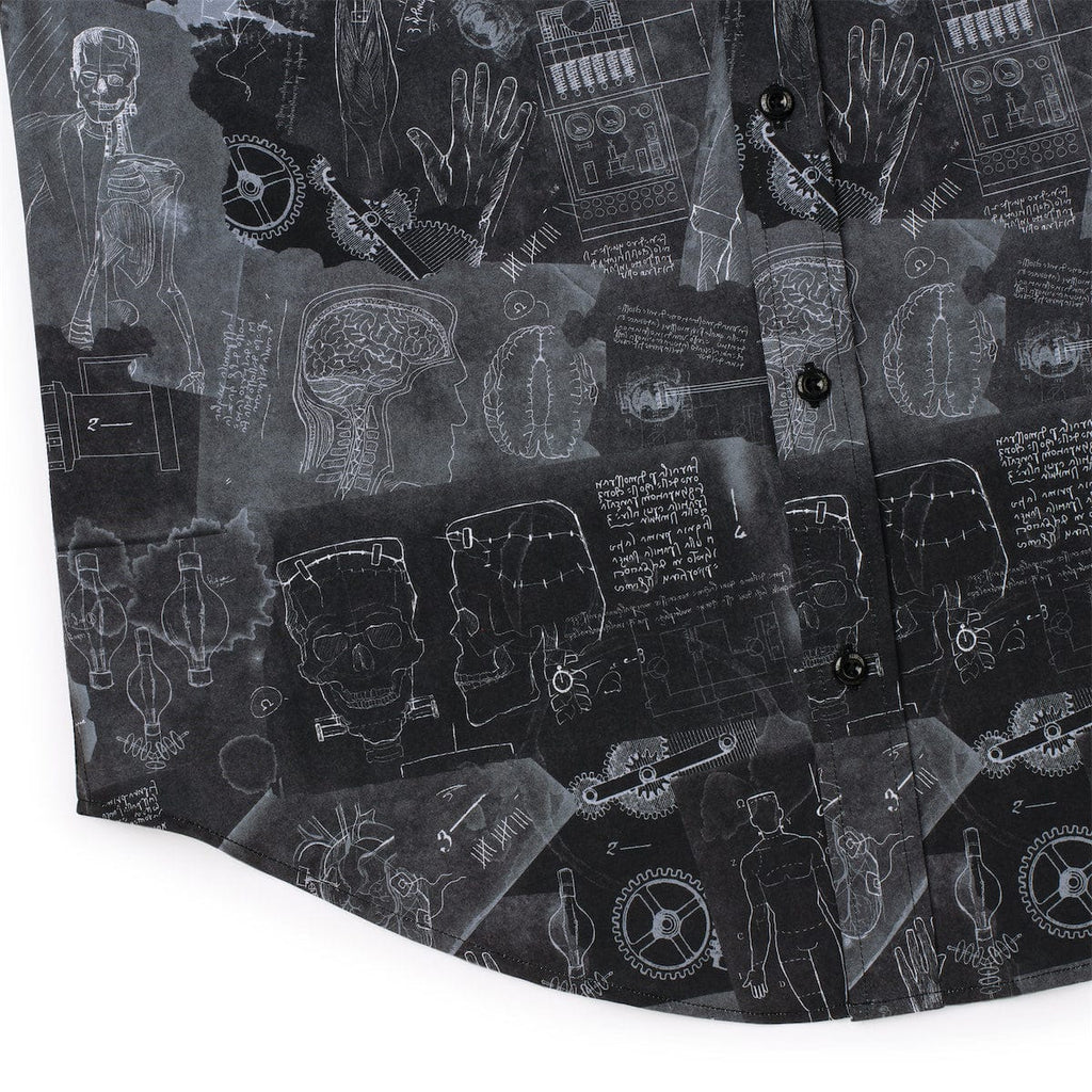 RSVLTS Making a Monster KUNUFLEX Short Sleeve Shirt in Black — detail 9