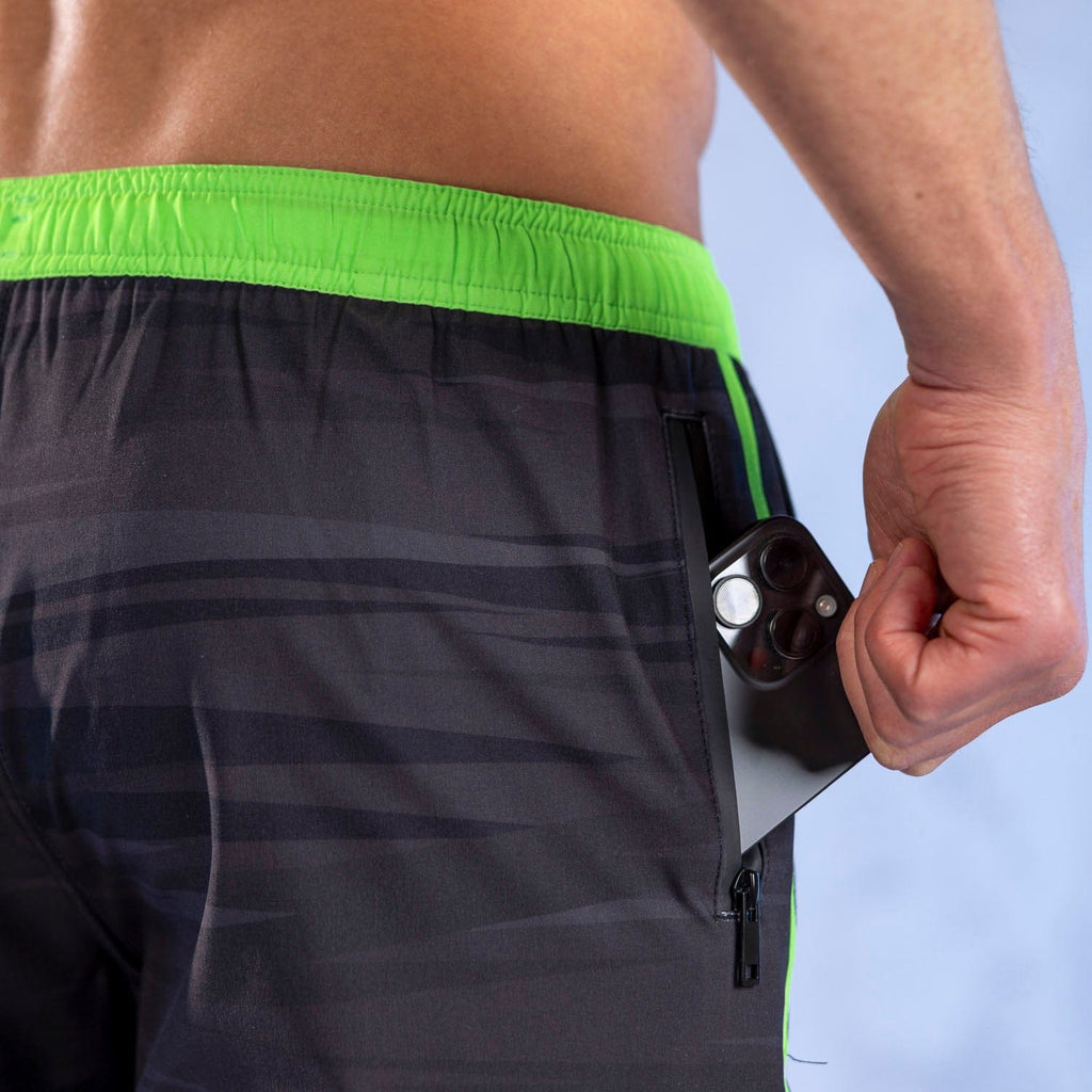 RSVLTS Wolf Camo V2 Lined Training Shorts in Gray — detail 6