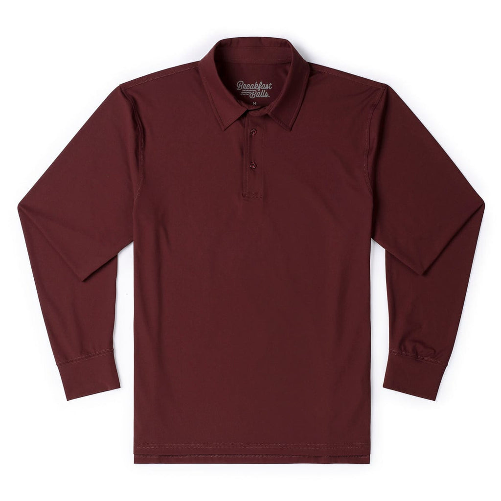 RSVLTS Port Commuter Long Sleeve Polo — front view
