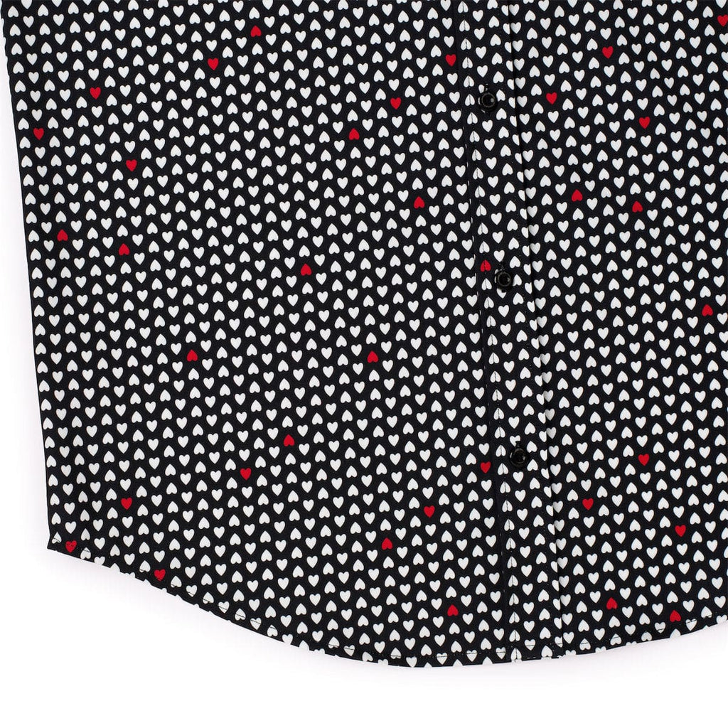 RSVLTS Tell It to My Hearts KUNUFLEX Short Sleeve Shirt in Black — detail 6