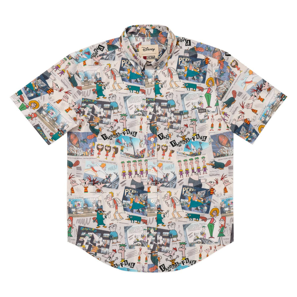 RSVLTS Tri-State Sketches KUNUFLEX Short Sleeve Shirt in Multicolor — detail 7