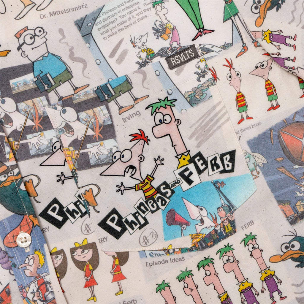 RSVLTS Tri-State Sketches KUNUFLEX Short Sleeve Shirt in Multicolor — detail 5