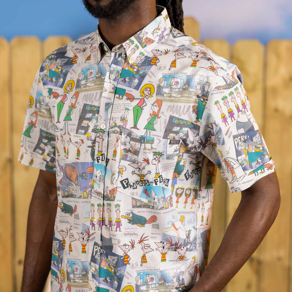 RSVLTS Tri-State Sketches KUNUFLEX Short Sleeve Shirt in Multicolor — detail 6