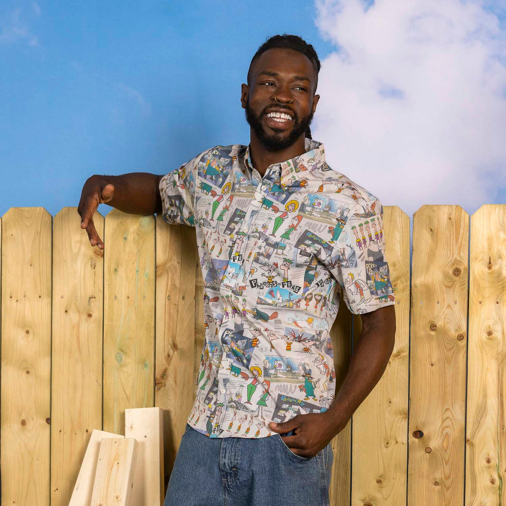 RSVLTS Tri-State Sketches KUNUFLEX Short Sleeve Shirt in Multicolor — detail 4