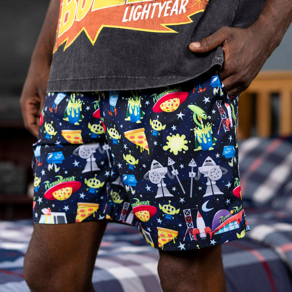 RSVLTS What a Spaceport! Hybrid Shorts in Black — detail 2