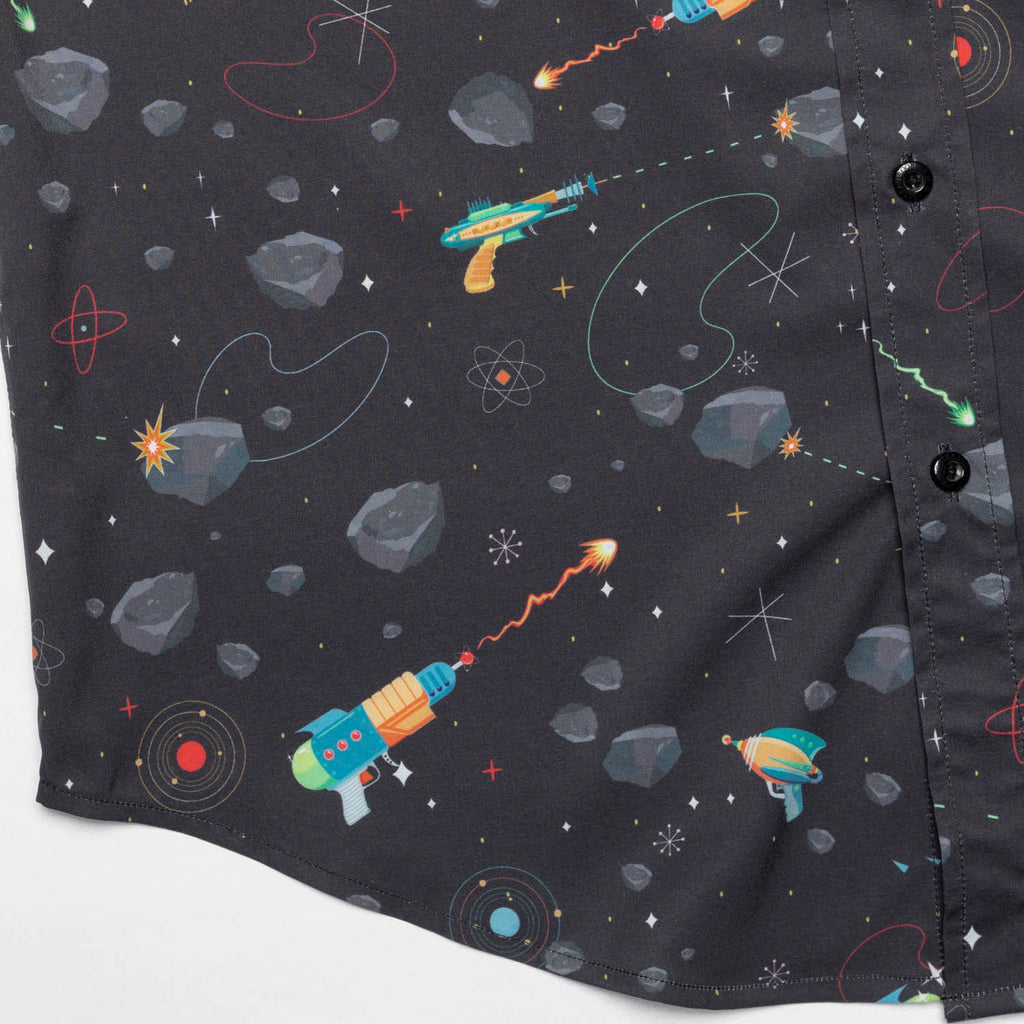 RSVLTS Rayguns KUNUFLEX Short Sleeve Shirt in Black — detail 3