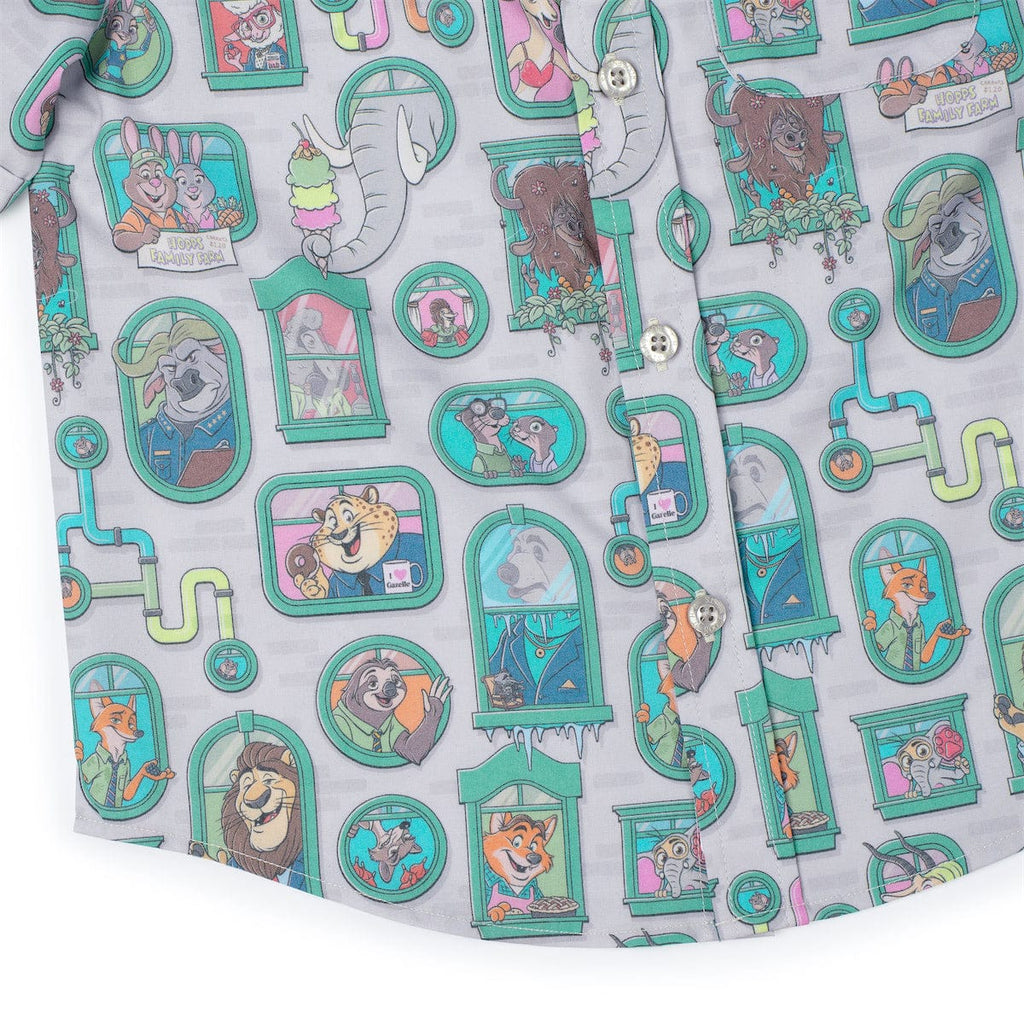 RSVLTS Mammal Metropolis Preschool KUNUFLEX Short Sleeve Shirt in Gray — detail 8