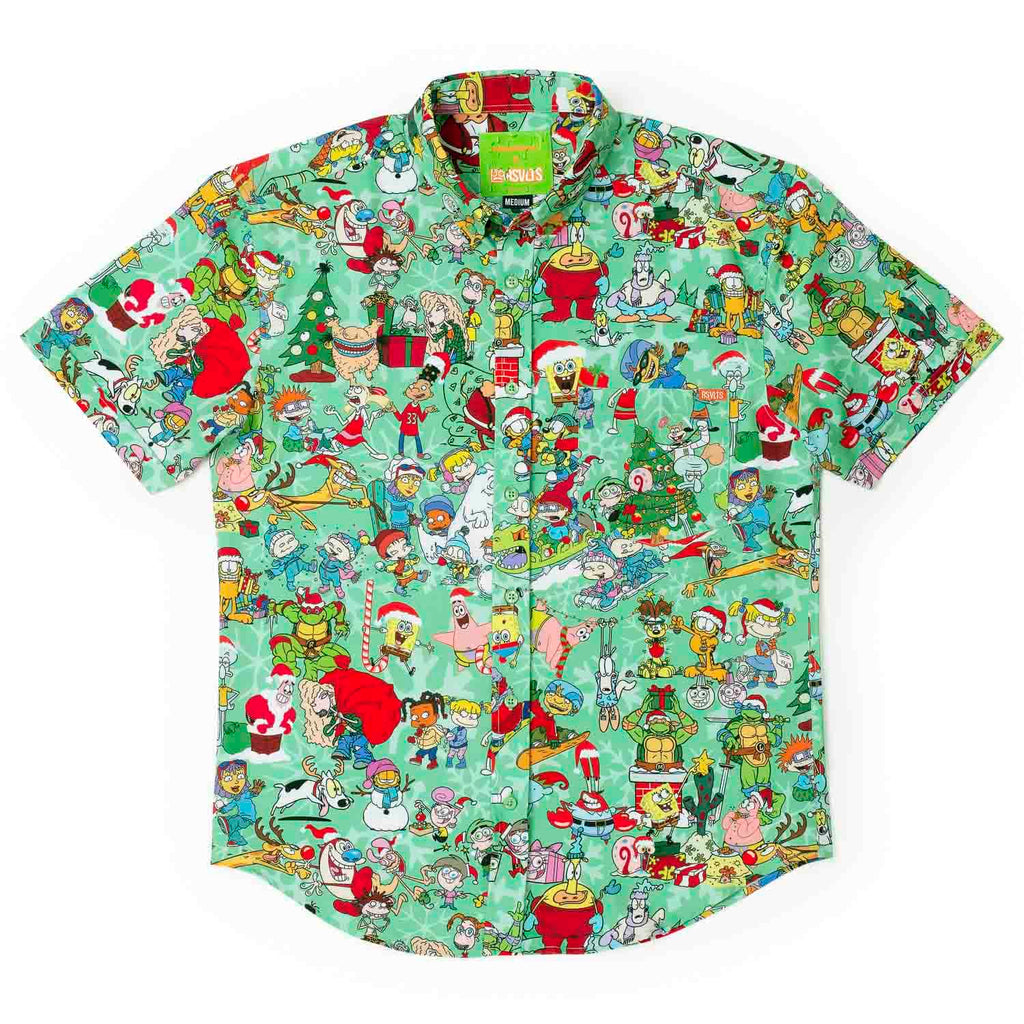 RSVLTS Jolly Mashup KUNUFLEX Short Sleeve Shirt in Green — detail 2