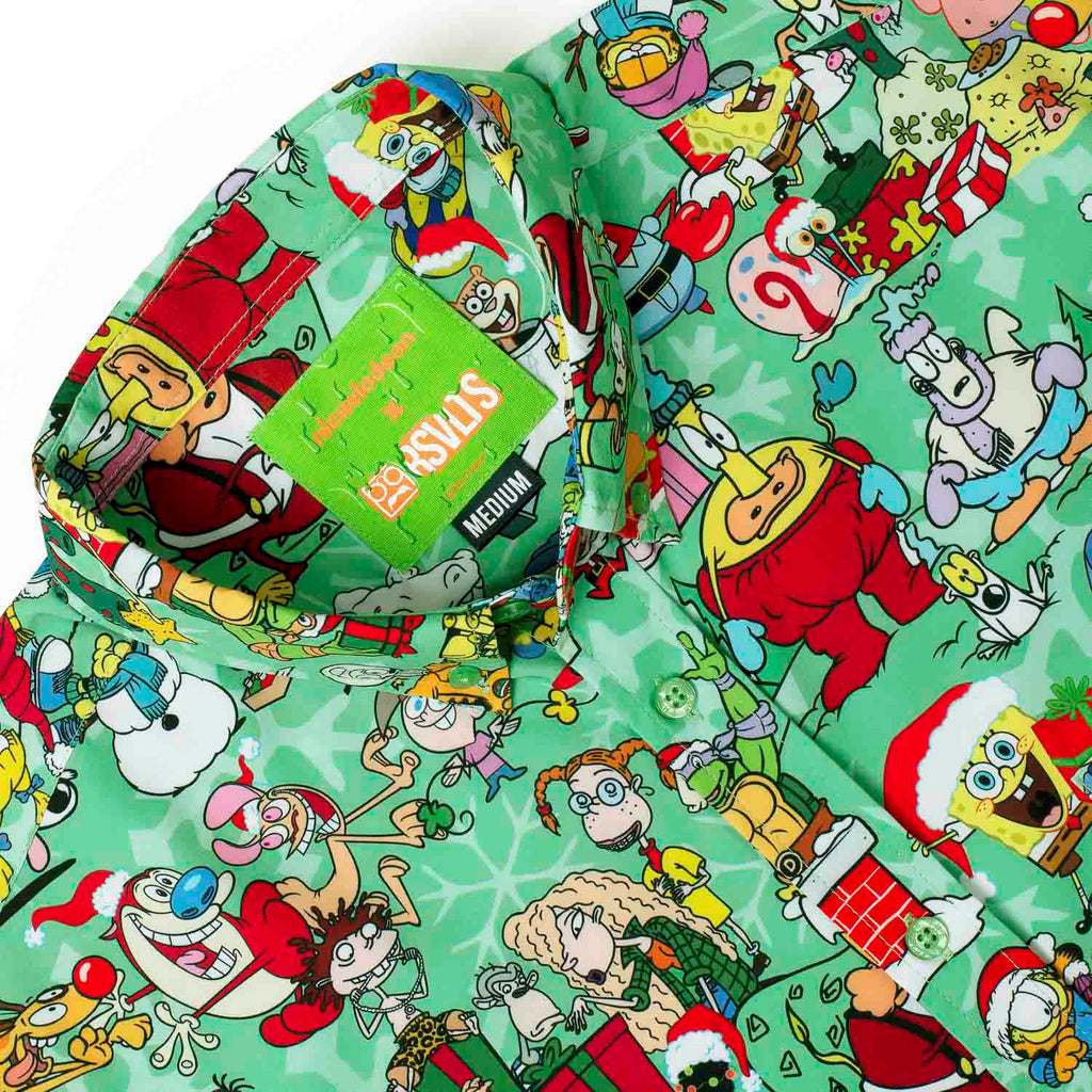 RSVLTS Jolly Mashup KUNUFLEX Short Sleeve Shirt in Green — detail 4