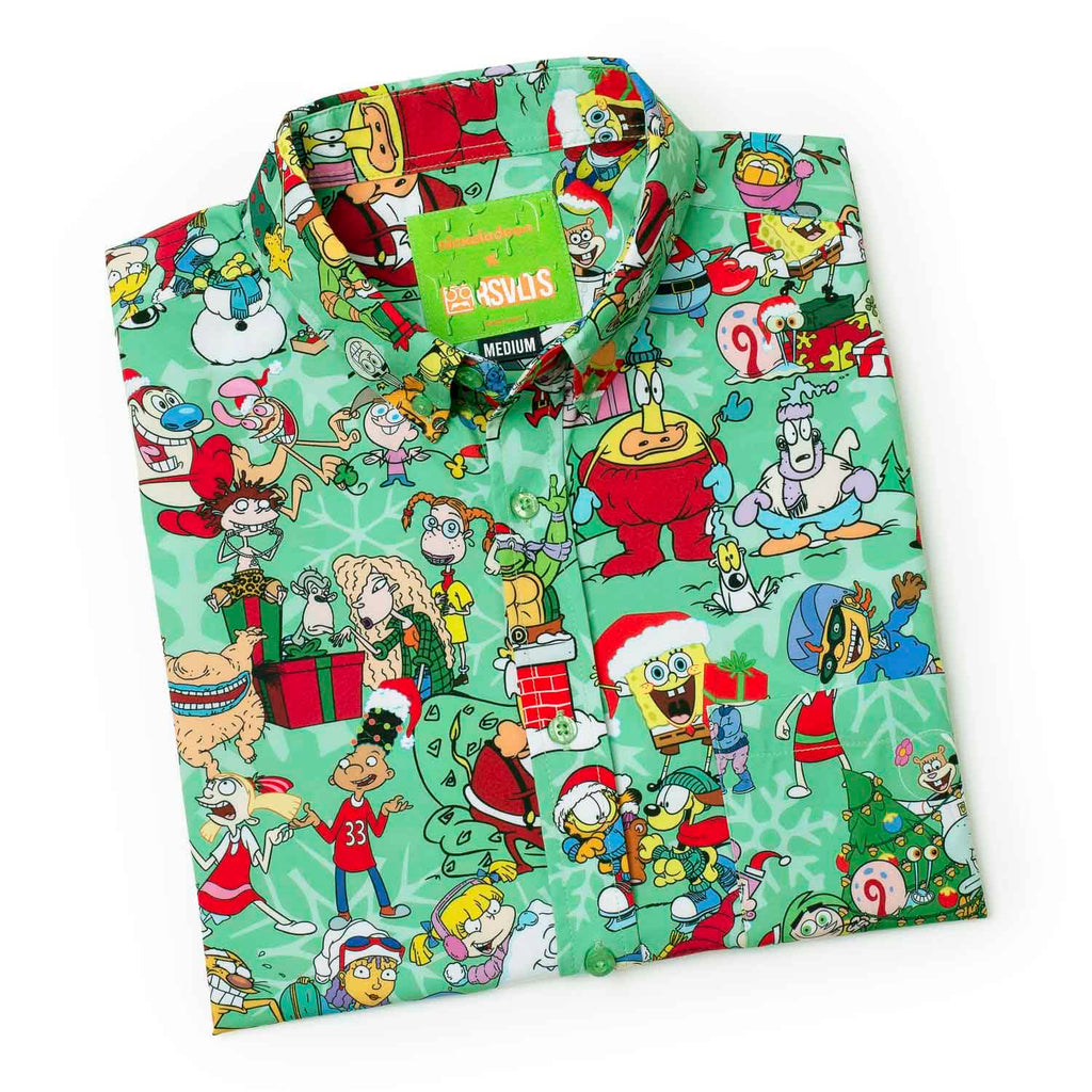 RSVLTS Jolly Mashup KUNUFLEX Short Sleeve Shirt in Green — detail 9