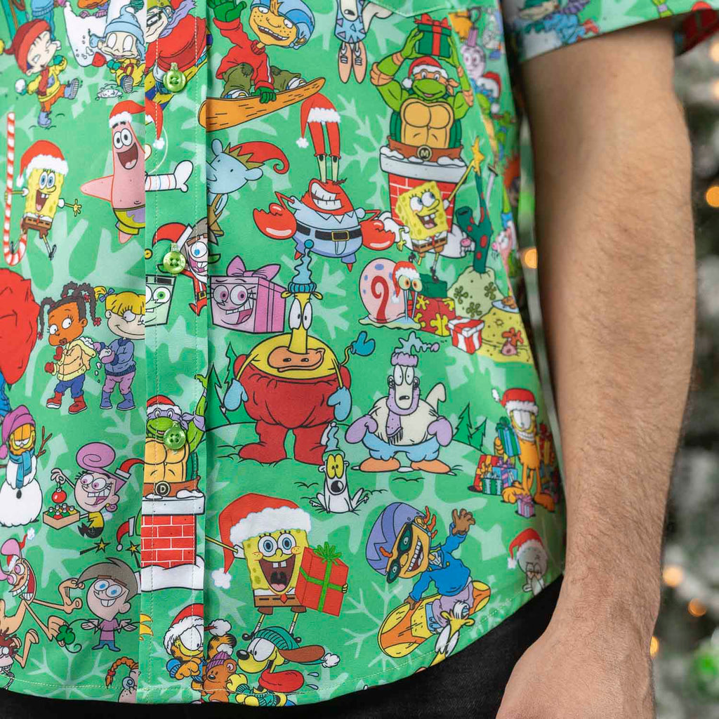 RSVLTS Jolly Mashup KUNUFLEX Short Sleeve Shirt in Green — detail 5