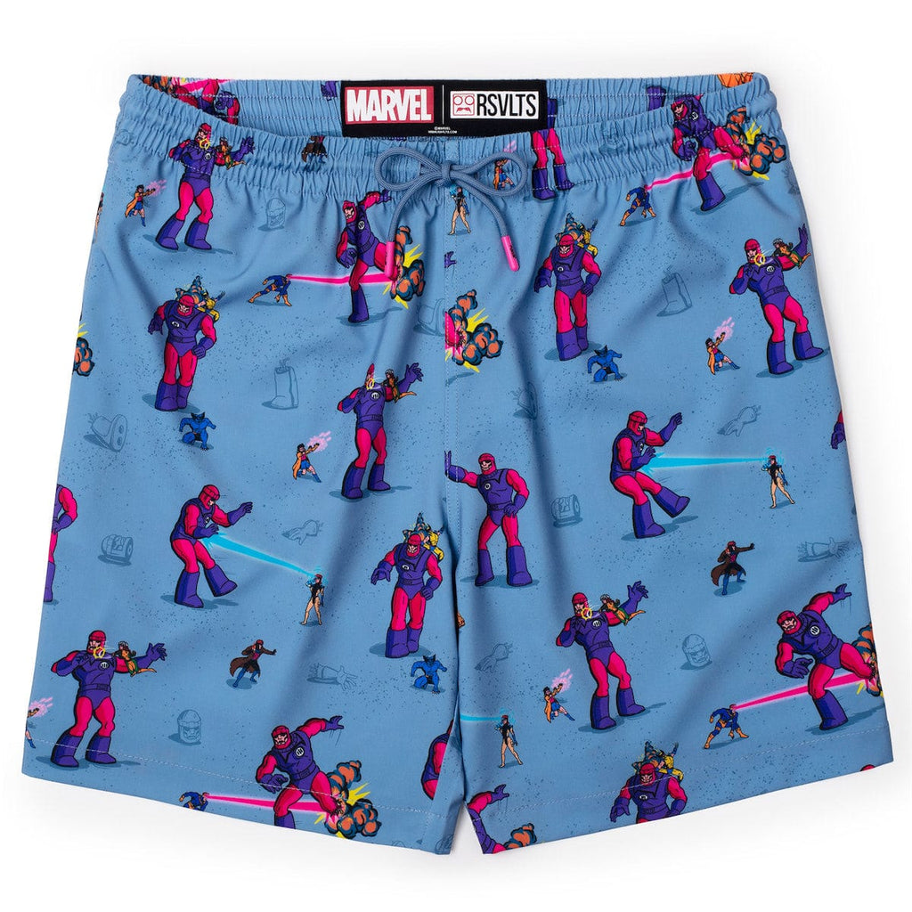 RSVLTS Night of the Sentinels Hybrid Shorts in Blue — front view