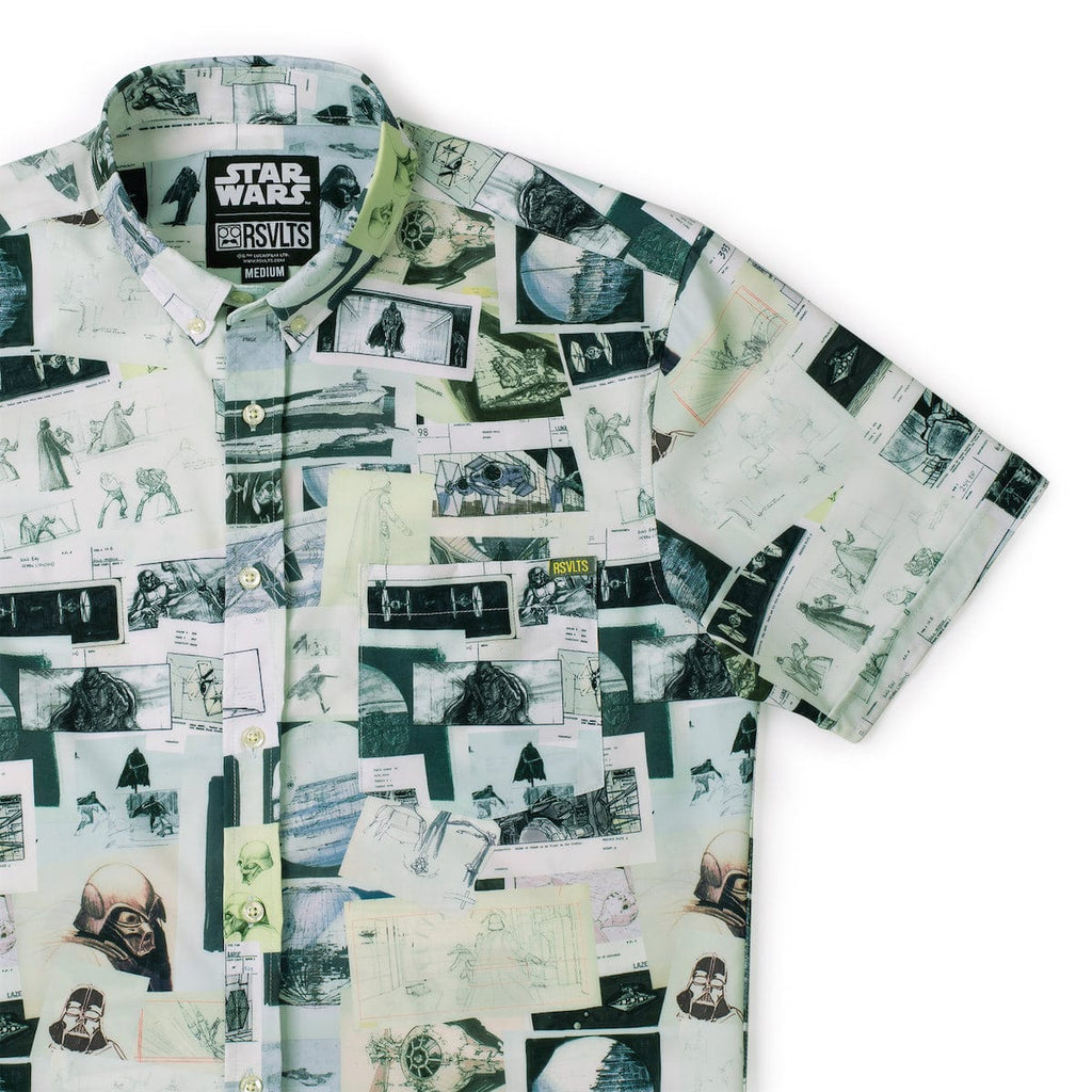 RSVLTS Building An Empire KUNUFLEX Short Sleeve Shirt in Green — front view