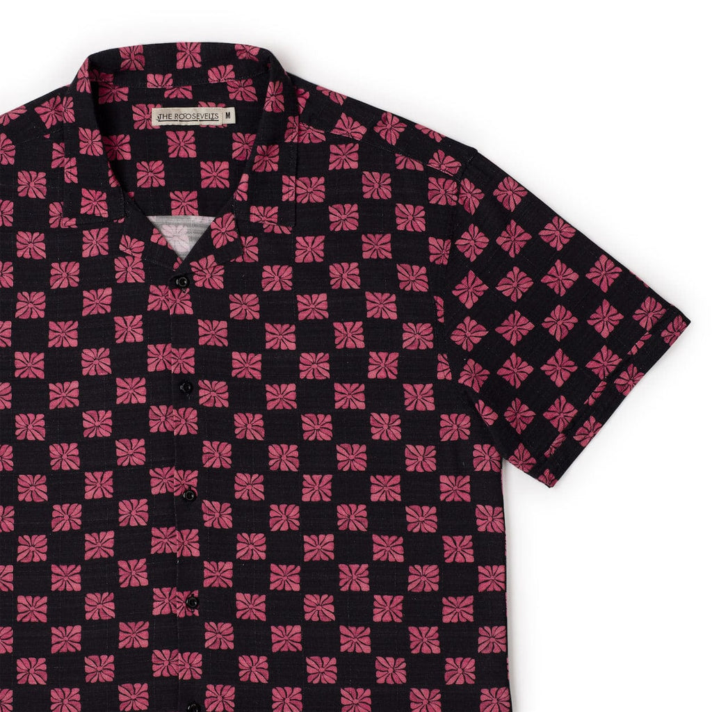 RSVLTS Check It Out KUNUFLEX Short Sleeve Shirt in Red — front view