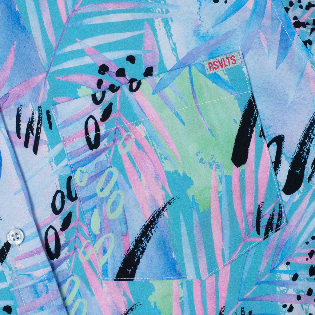 RSVLTS Purple Stuff KUNUFLEX Short Sleeve Shirt in Purple — detail 2