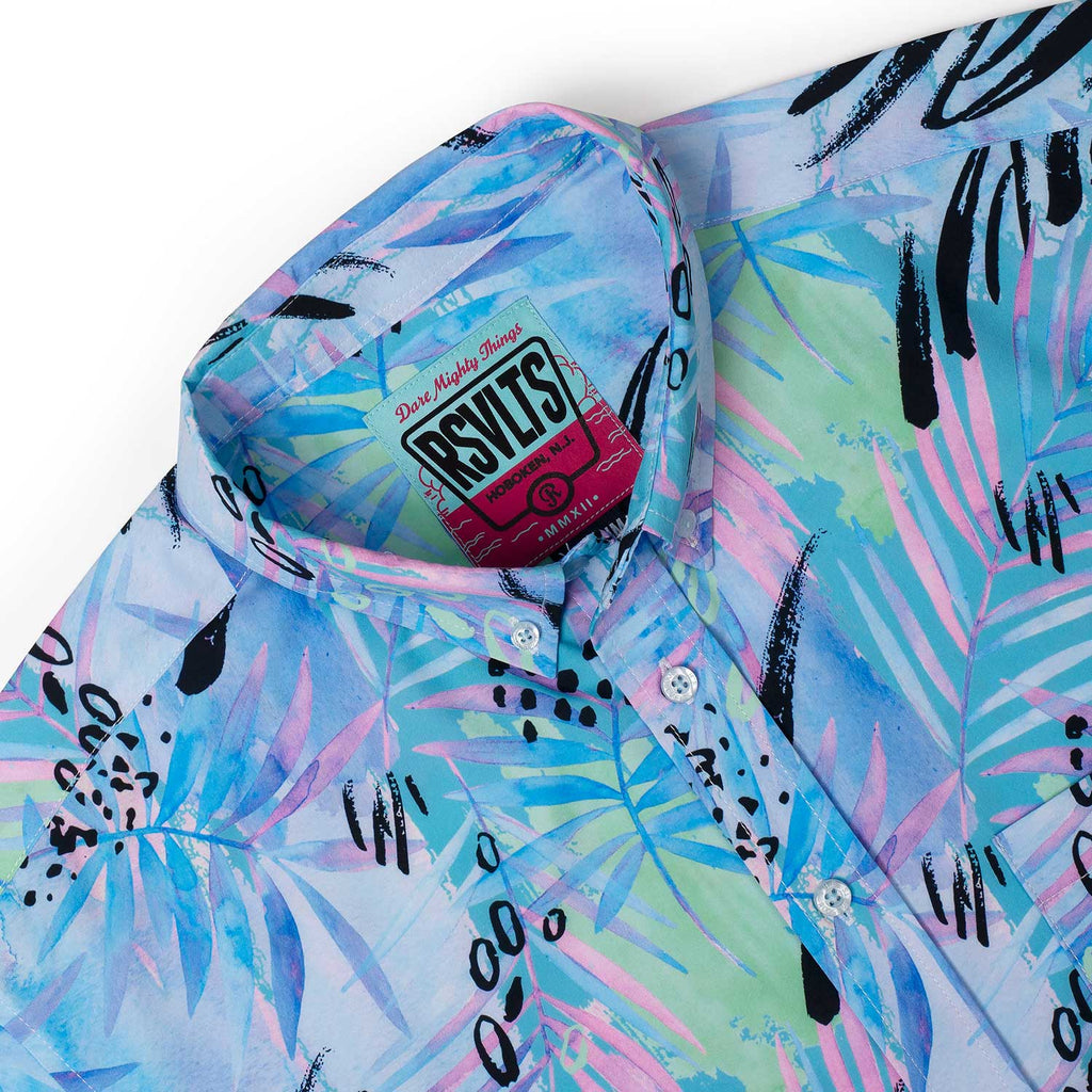 RSVLTS Purple Stuff KUNUFLEX Short Sleeve Shirt in Purple — detail 5
