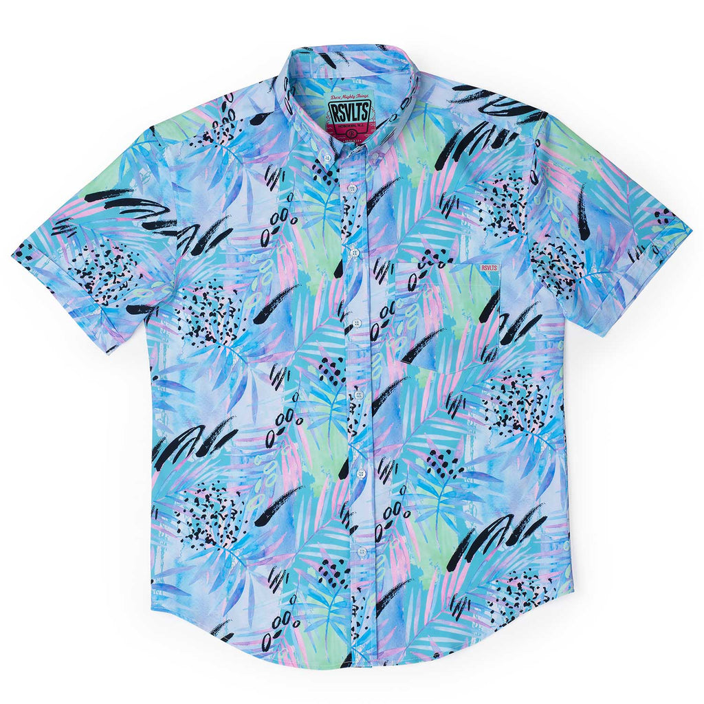 RSVLTS Purple Stuff KUNUFLEX Short Sleeve Shirt in Purple — detail 3