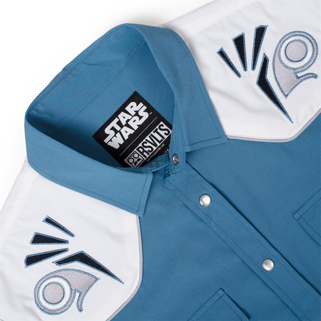 RSVLTS Bo Katan Roper Short Sleeve Shirt in Blue — detail 5