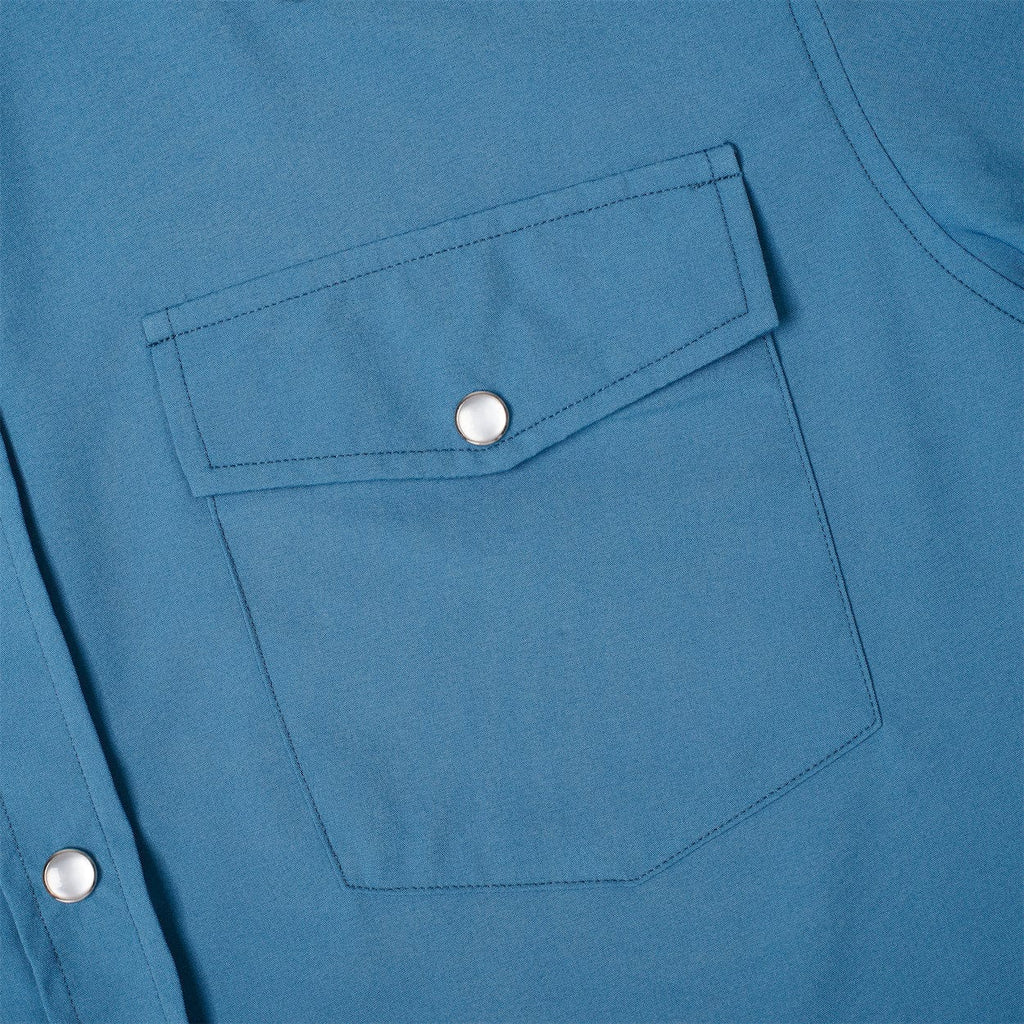 RSVLTS Bo Katan Roper Short Sleeve Shirt in Blue — detail 7