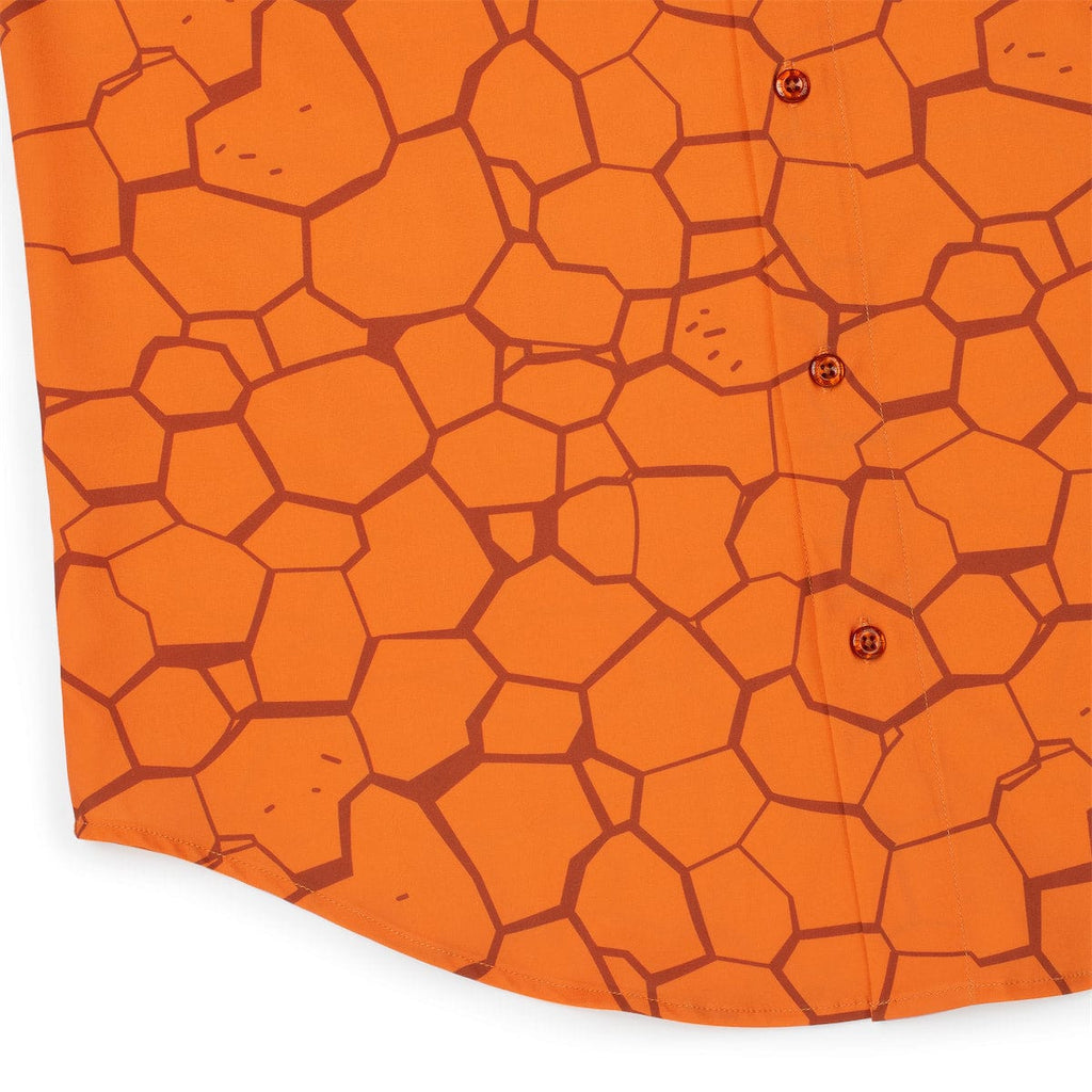 RSVLTS Clobberin' Time KUNUFLEX Short Sleeve Shirt in Orange — detail 9
