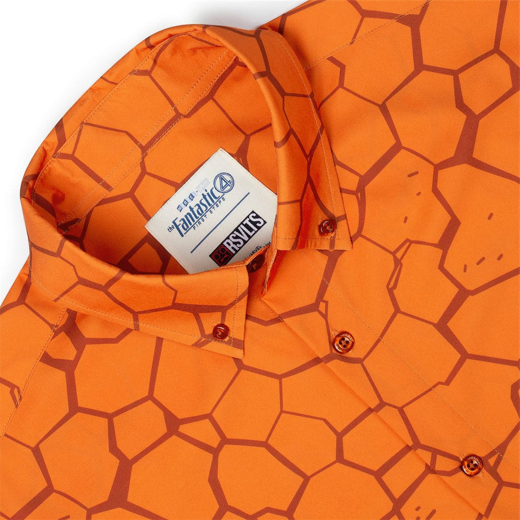RSVLTS Clobberin' Time KUNUFLEX Short Sleeve Shirt in Orange — detail 8