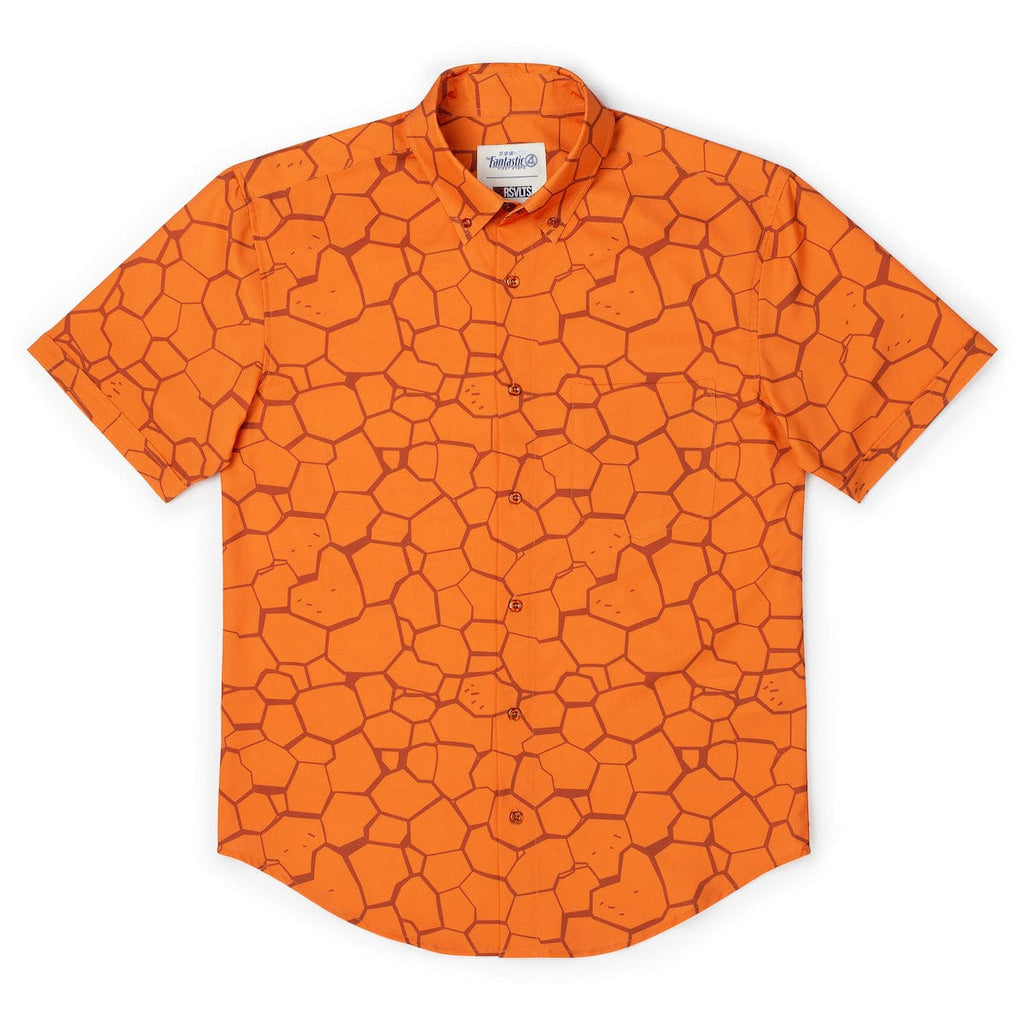 RSVLTS Clobberin' Time KUNUFLEX Short Sleeve Shirt in Orange — detail 7