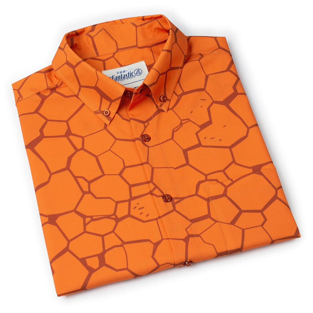RSVLTS Clobberin' Time KUNUFLEX Short Sleeve Shirt in Orange — detail 10