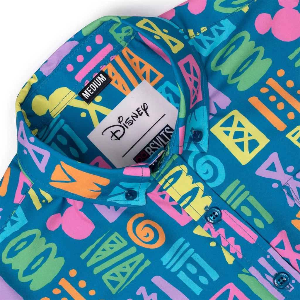 RSVLTS Mickey's Surfside Summer Youth KUNUFLEX Short Sleeve Shirt in Blue — detail 3