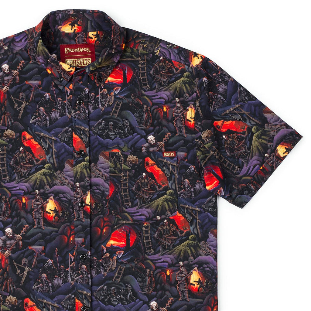 RSVLTS Caverns of Isengard KUNUFLEX Short Sleeve Shirt in Black — front view
