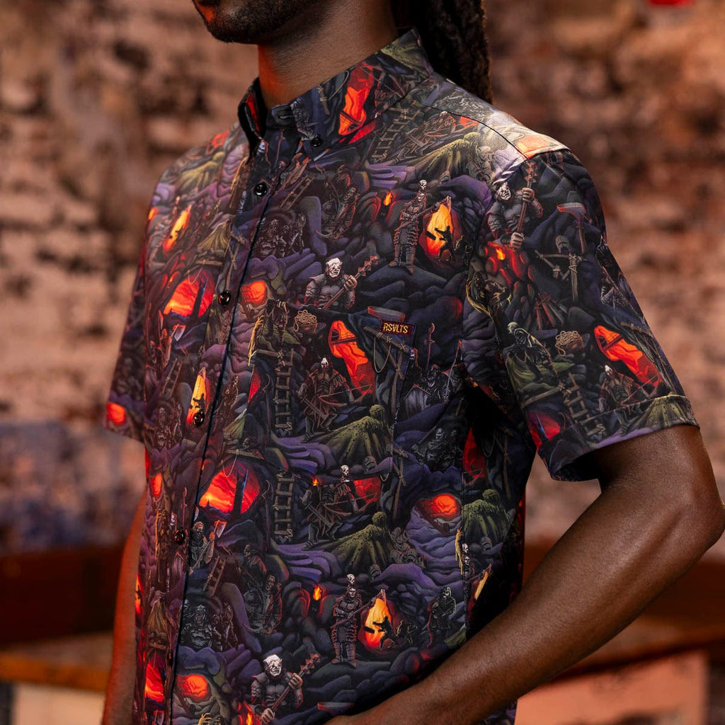 RSVLTS Caverns of Isengard KUNUFLEX Short Sleeve Shirt in Black — detail 6