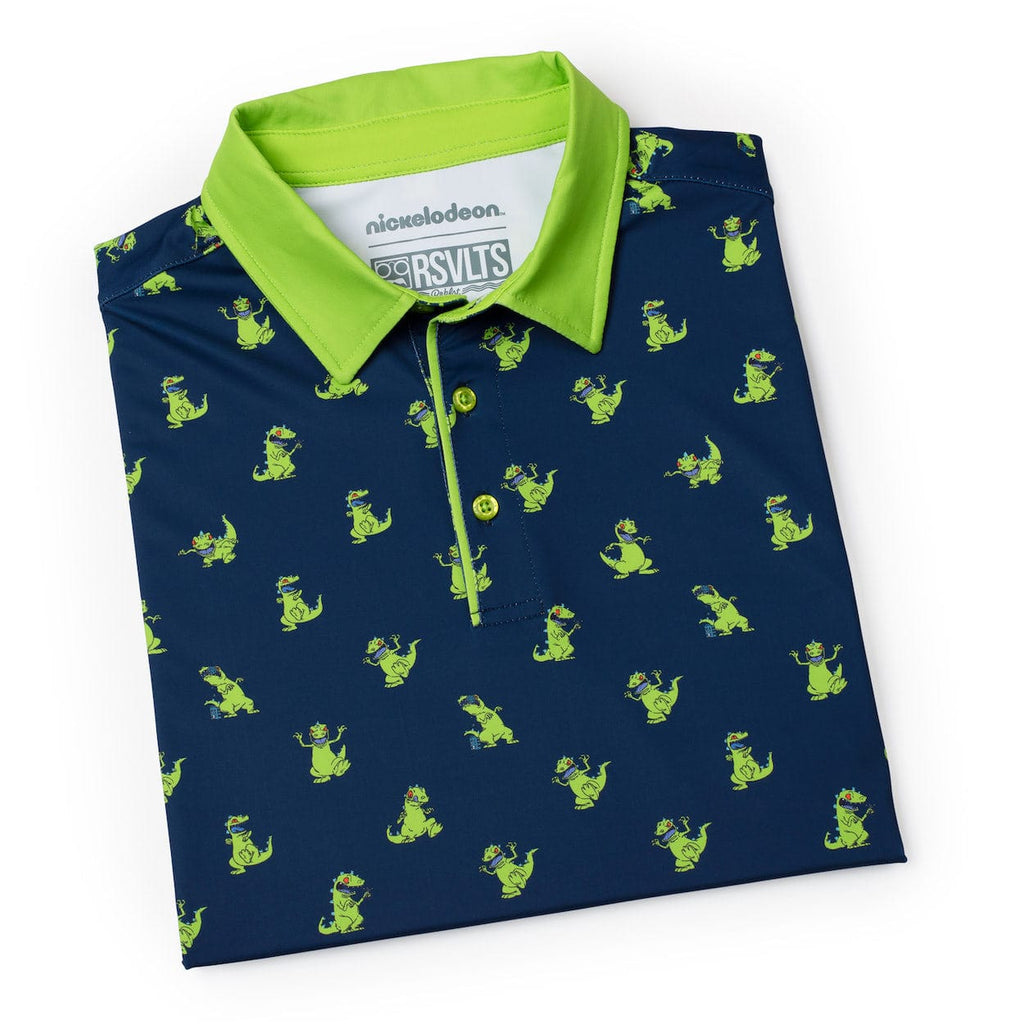 RSVLTS Reptar Rampage All-Day Polo in Blue — detail 7