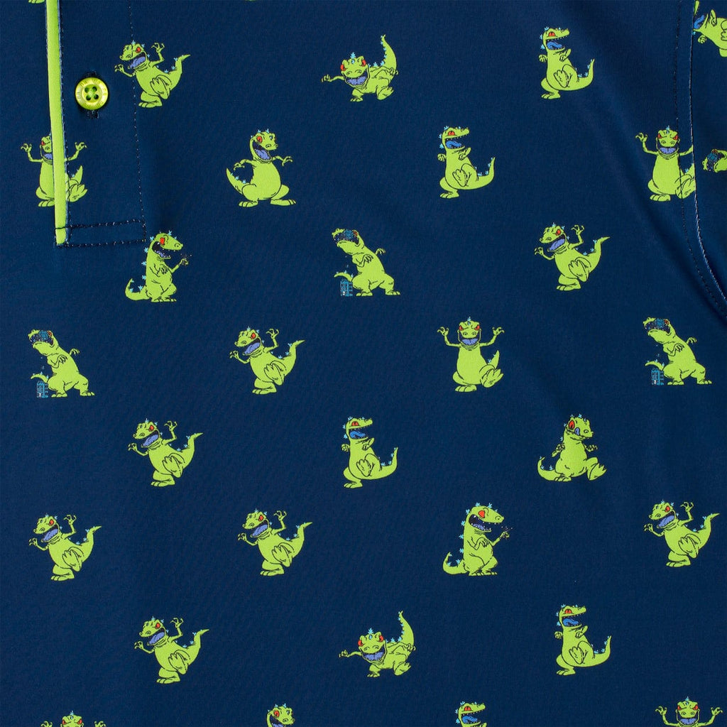 RSVLTS Reptar Rampage All-Day Polo in Blue — detail 5